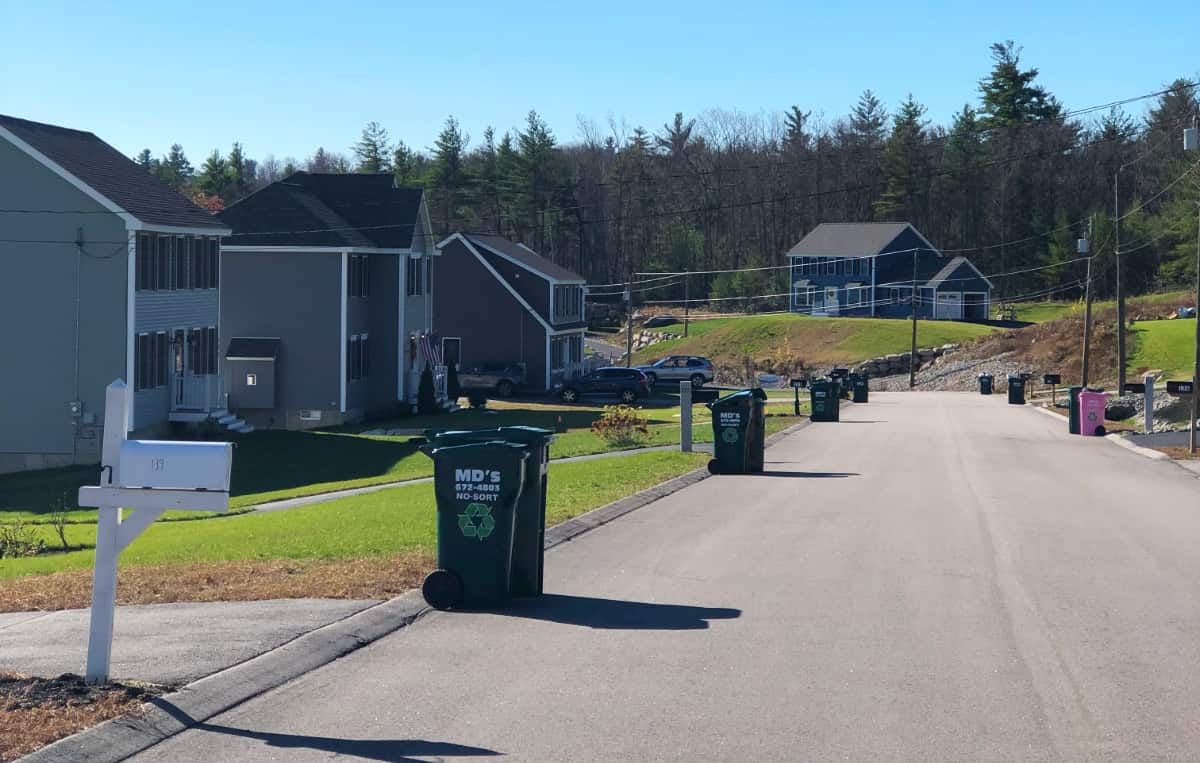 Recycling bins out